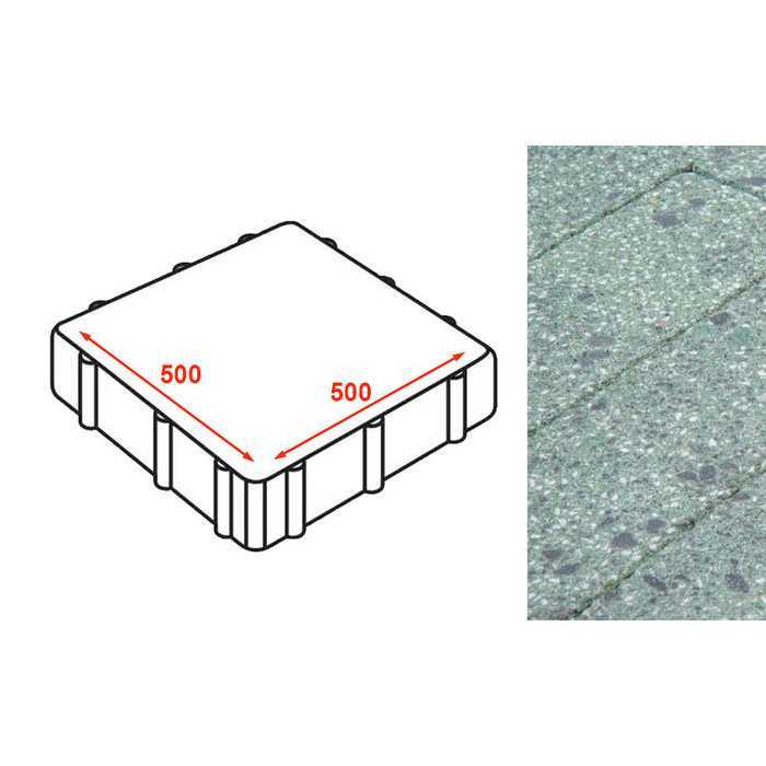 Плита тротуарная Готика Granite FINERRO, Порфир 500х500х80 мм